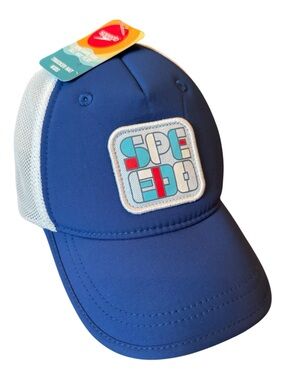 Blue & White Toddler/Baby Mesh Patch Sun Cap